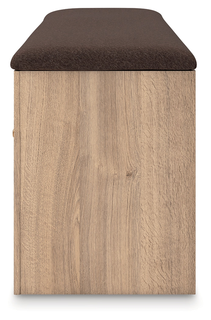 Kinlanni Tan/Brown Bedroom UPH Storage Bench- Viva Furn