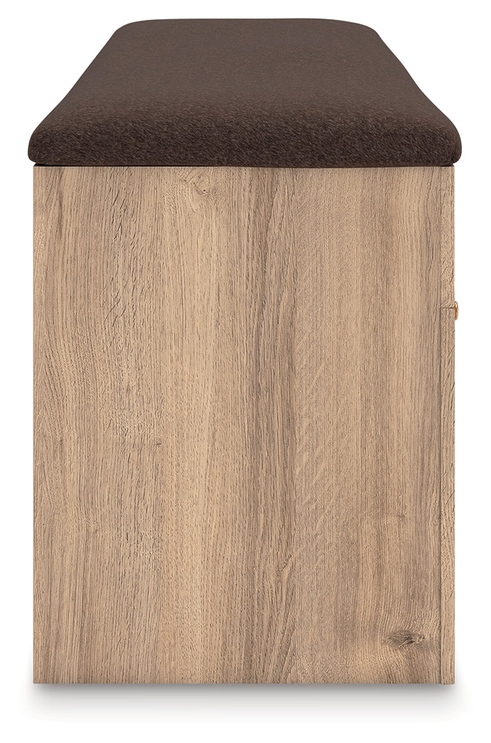 Kinlanni Tan/Brown Bedroom UPH Storage Bench- Viva Furn