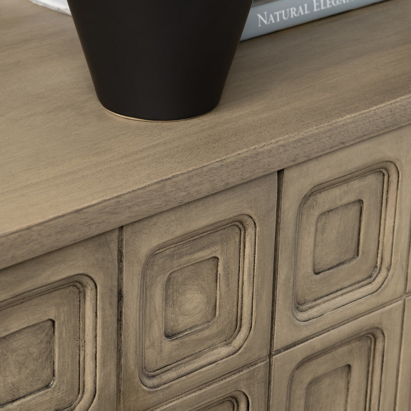 Kinsley Brown Four-Door Sideboard - Ornate Home