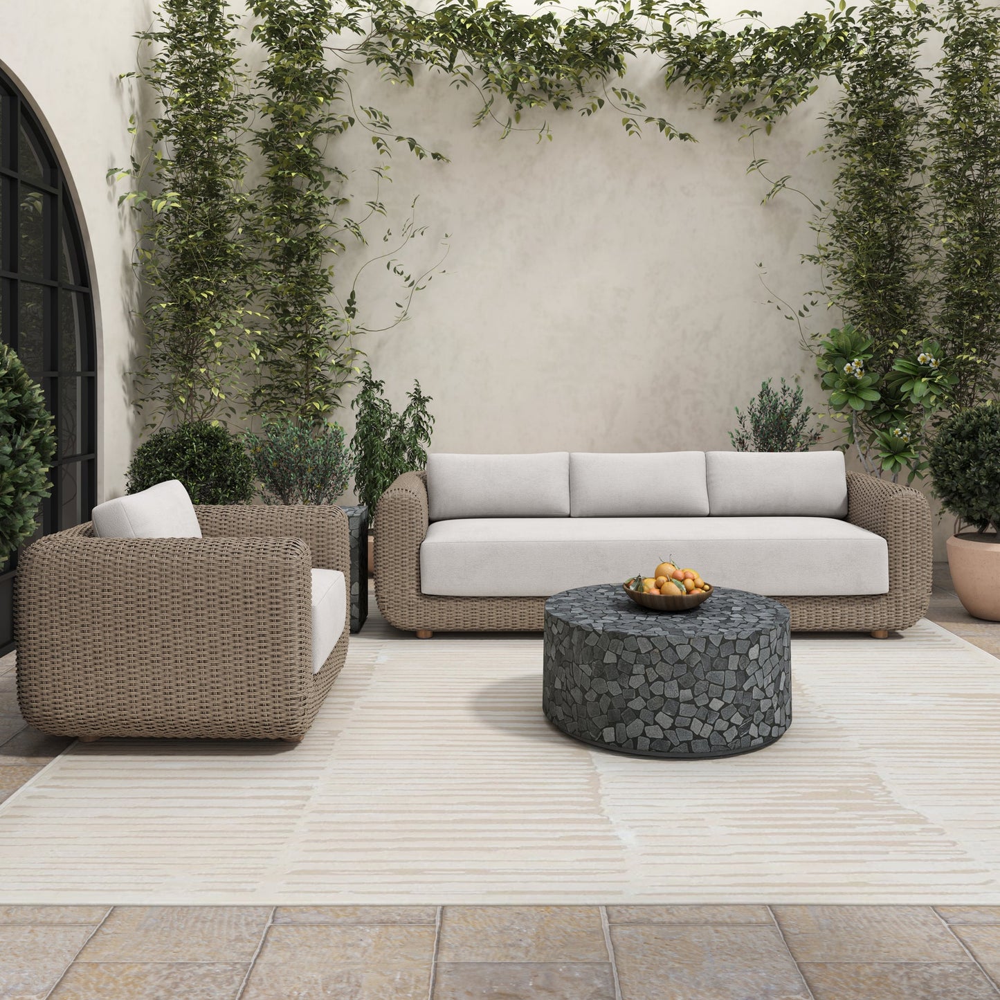 Kiri Black Outdoor Coffee Table - Ornate Home
