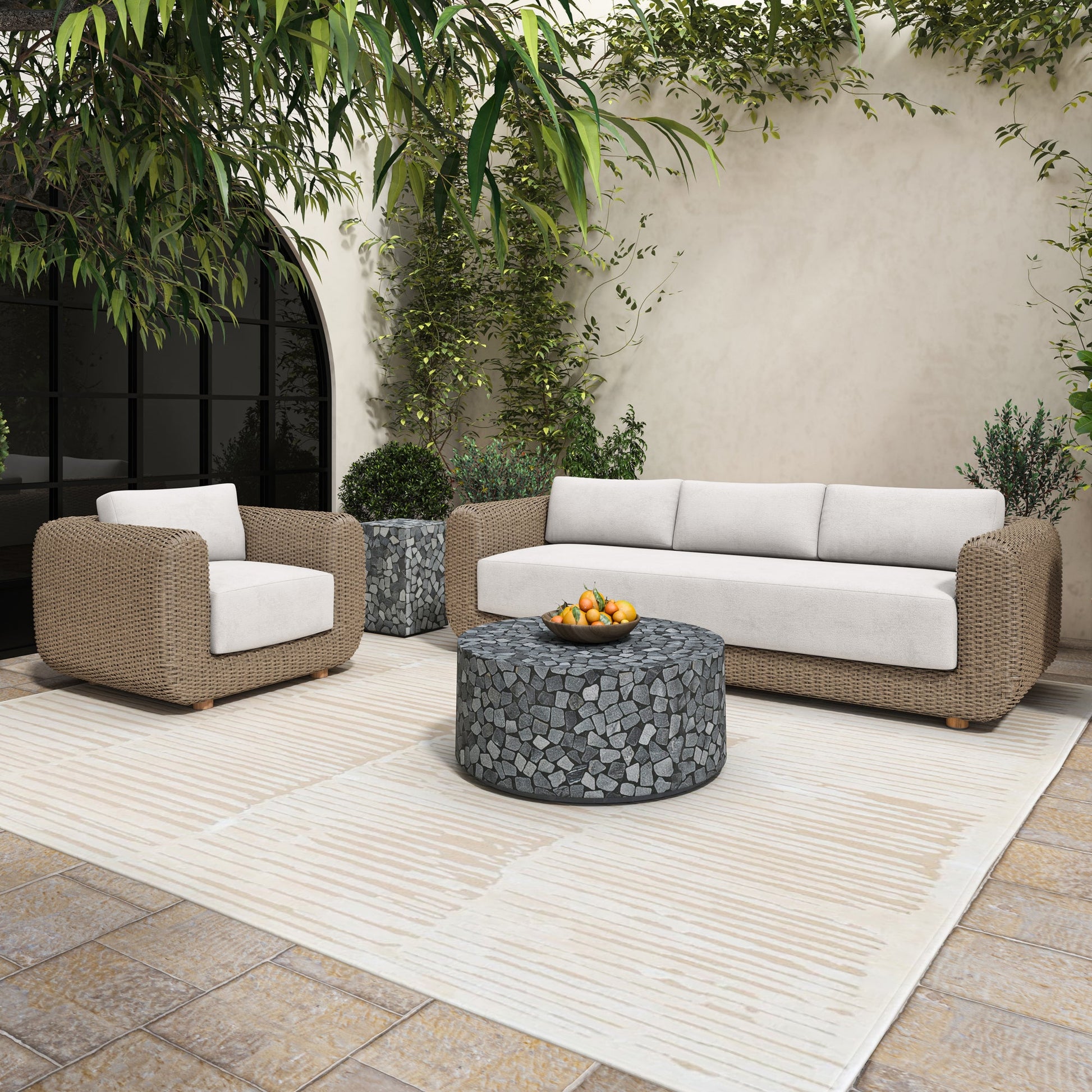 Kiri Black Outdoor Coffee Table - Ornate Home