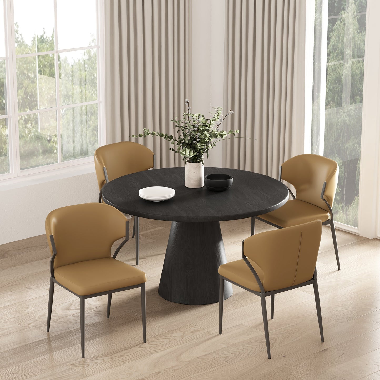 Kirsten Dining Chair in Camel (set of 4) - Ornate Home