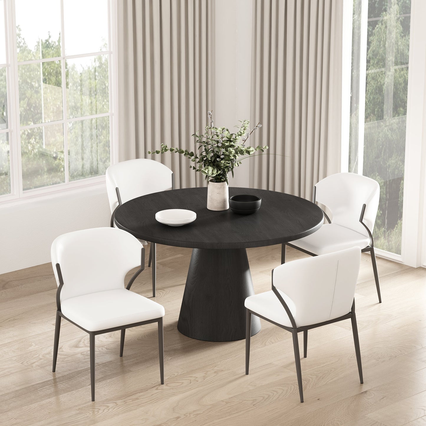 Kirsten Dining Chair in White (set of 4) - Ornate Home