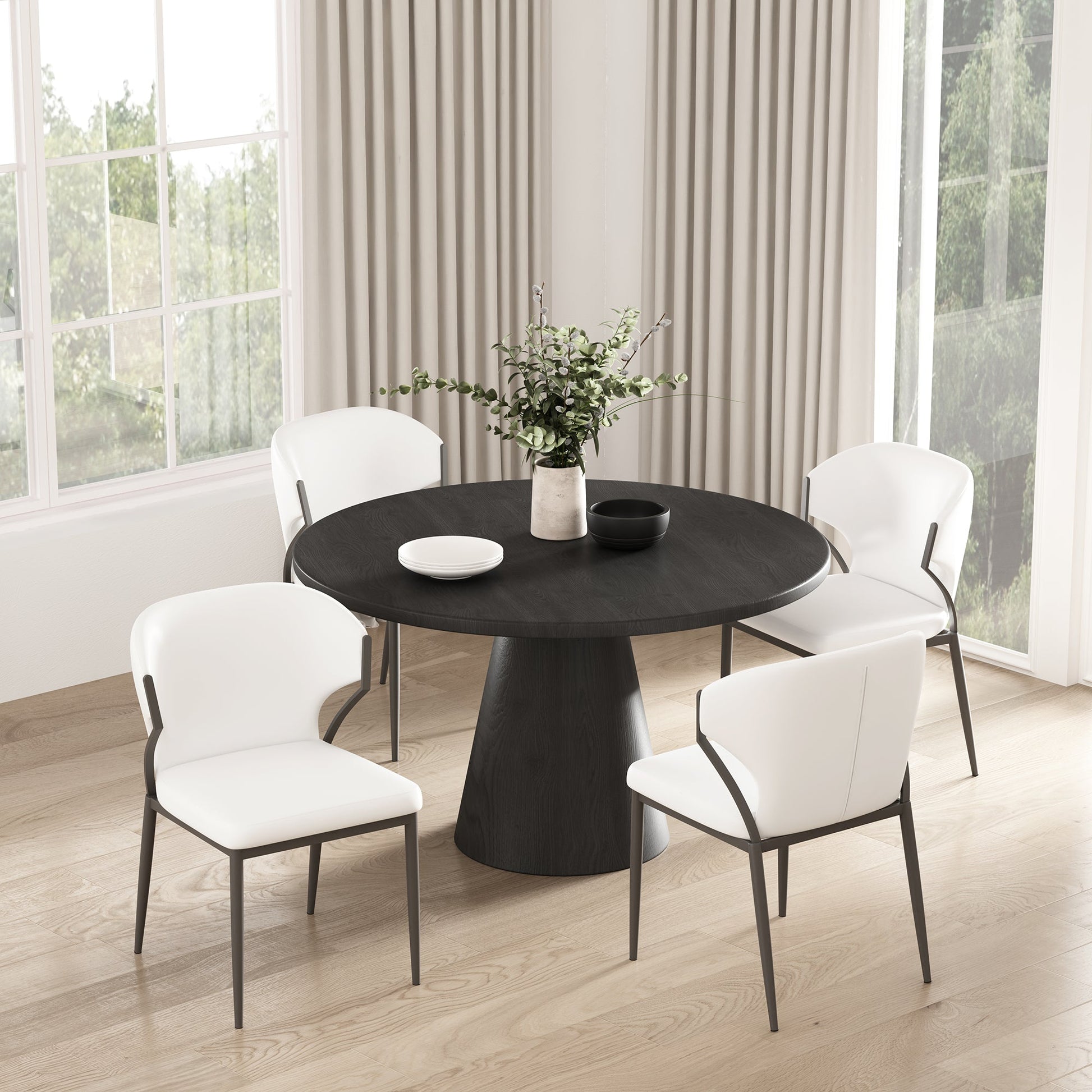Kirsten Dining Chair in White (set of 4) - Ornate Home