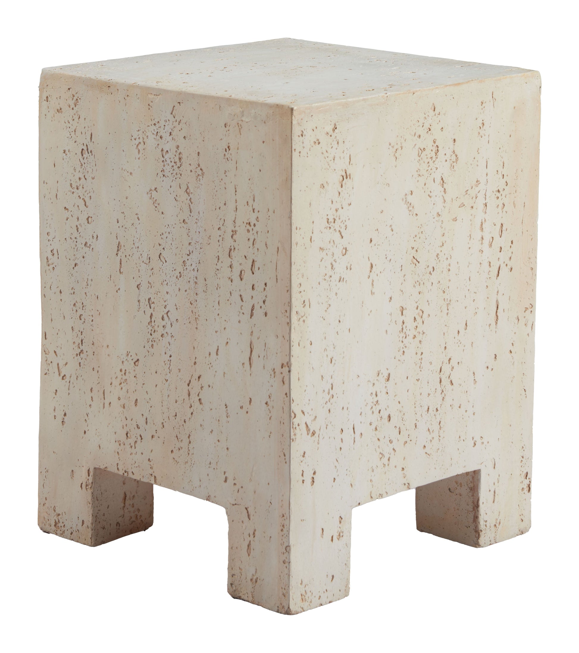 Kitara Beige Side Table - Ornate Home