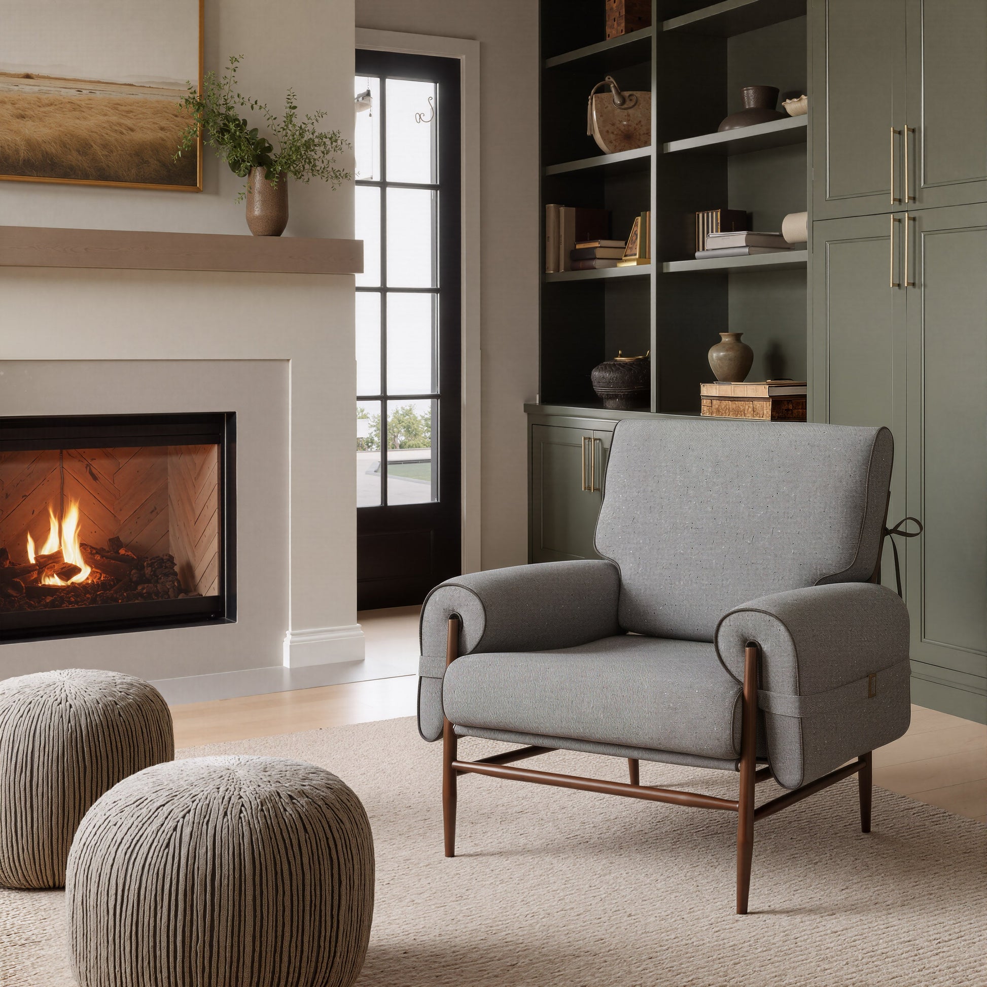 Klem Gray Accent Chair - Ornate Home