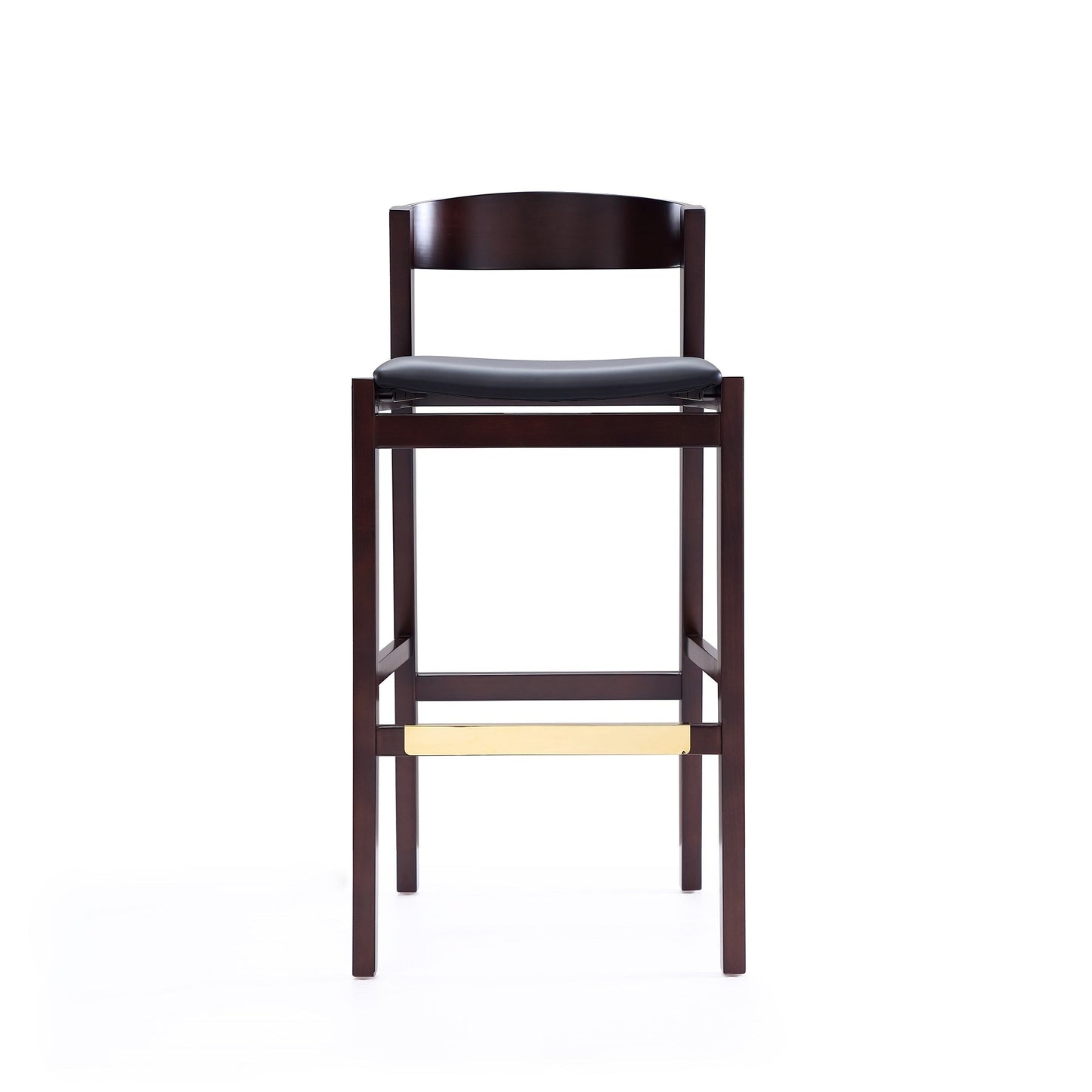 Klismos Barstool in Black and Dark Walnut - Ornate Home