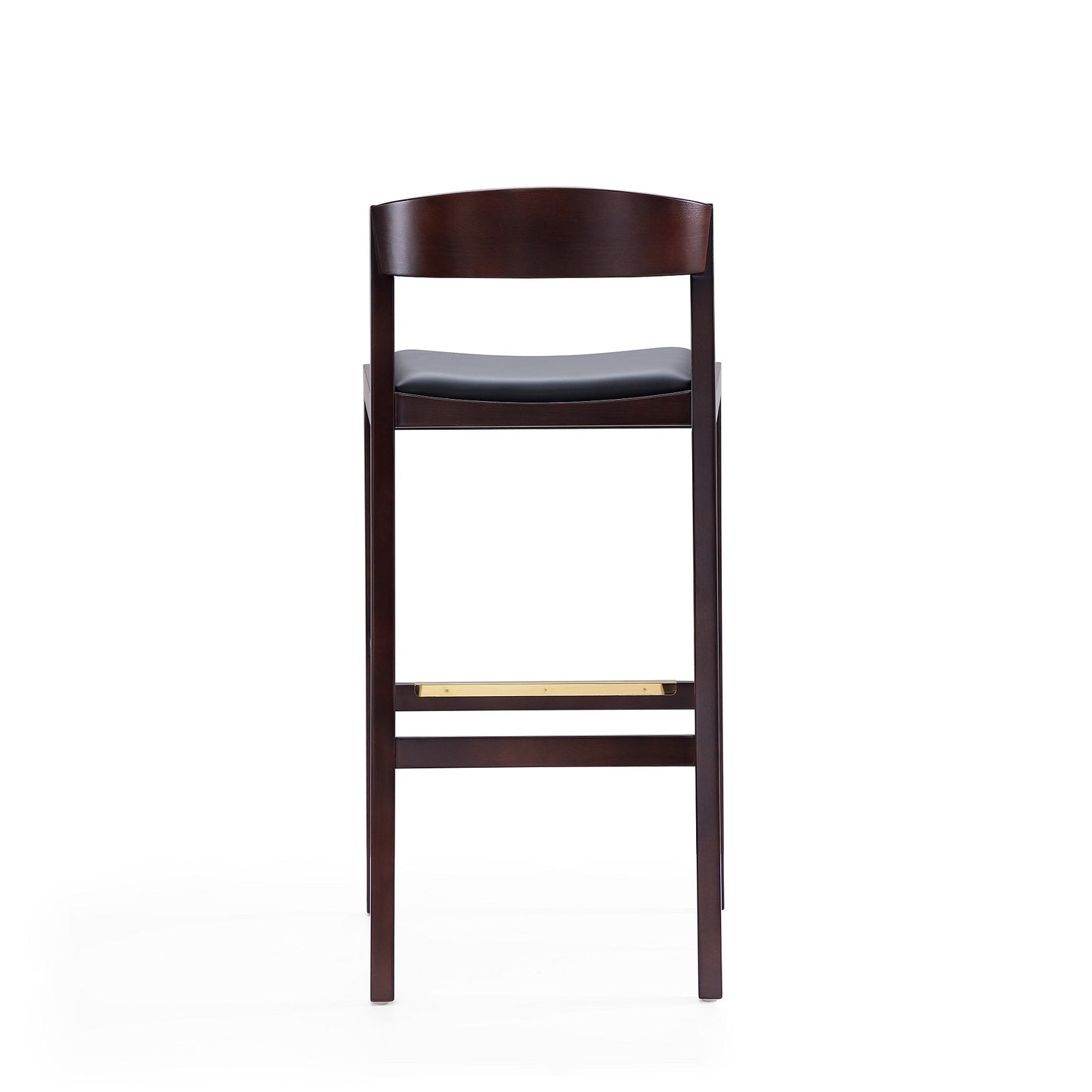 Klismos Barstool in Black and Dark Walnut (set of 3) - Ornate Home