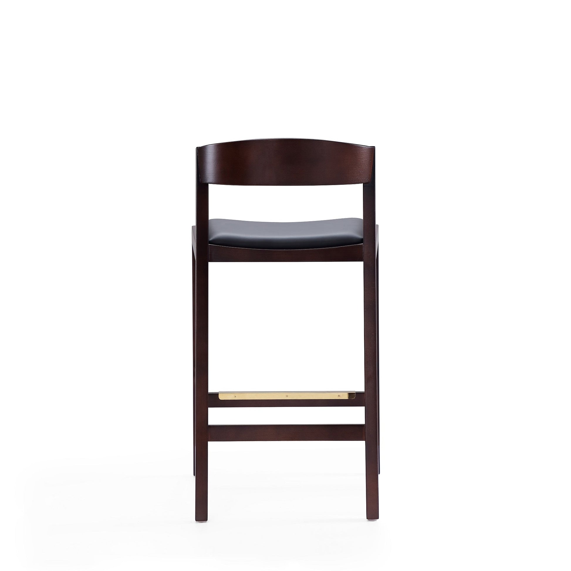 Klismos Counter Stool in Black and Dark Walnut - Ornate Home