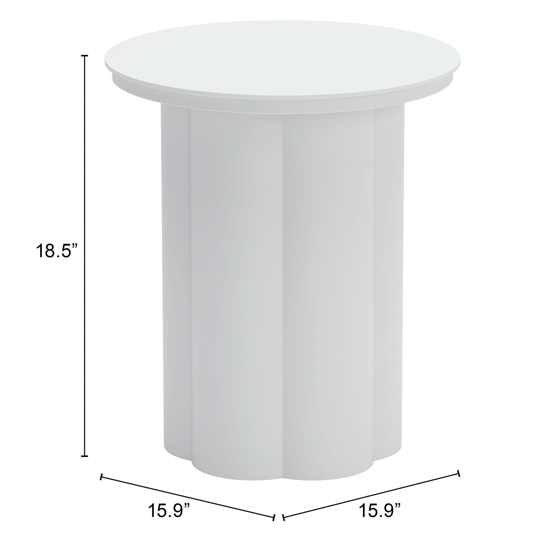 Kogur White Outdoor Side Table - Ornate Home