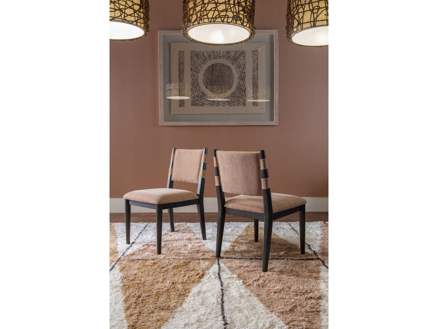Koko Porcini/Minx Chenille Upholstered Dining Chair (Set of 2) - Ornate Home