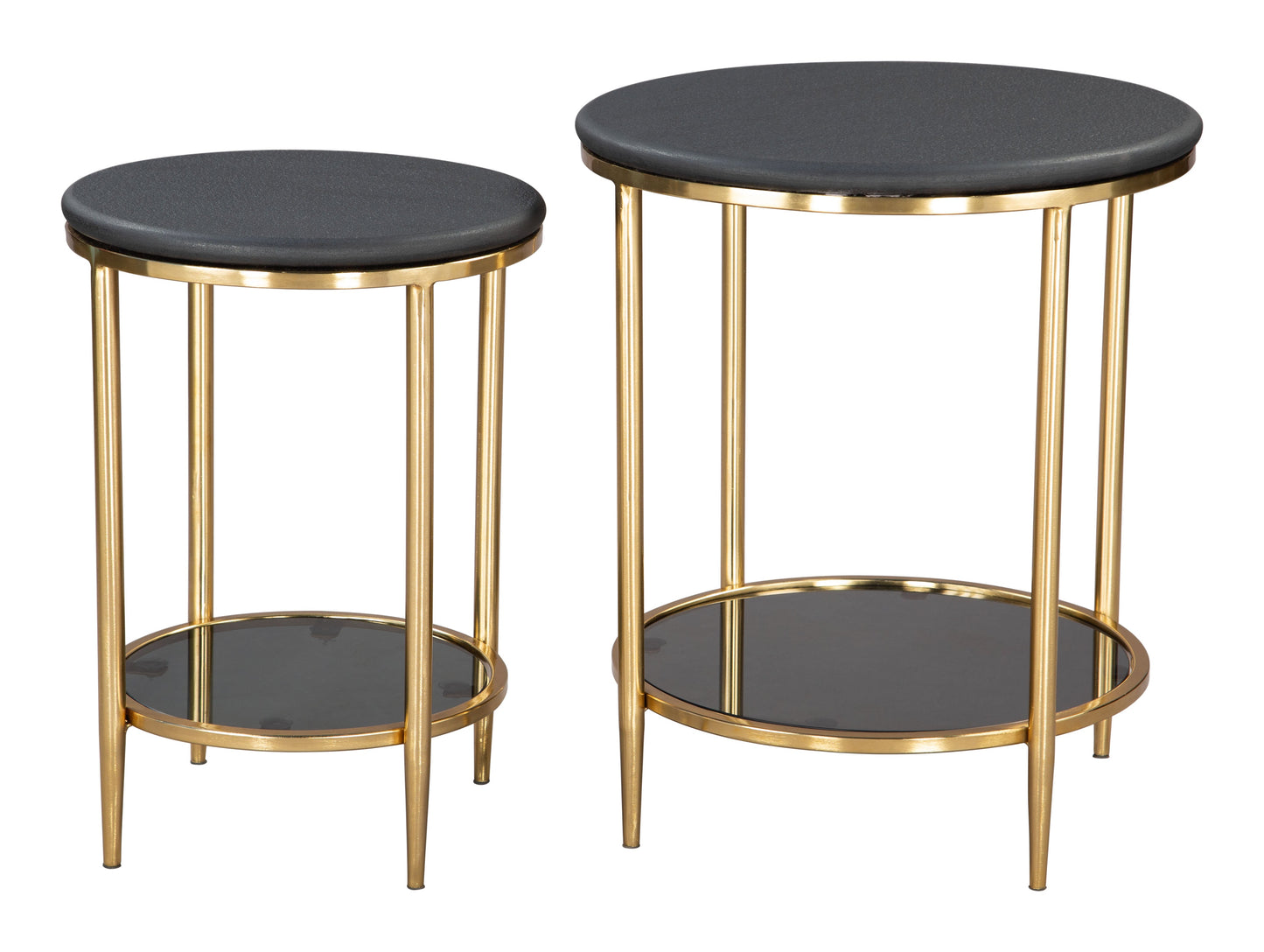 Koper Black Coffee Table Set (2-Piece) - Ornate Home