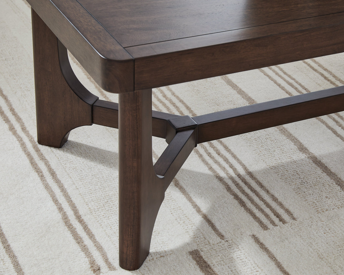 Korestone Dark Brown Rectangular Cocktail Table- Viva Furn