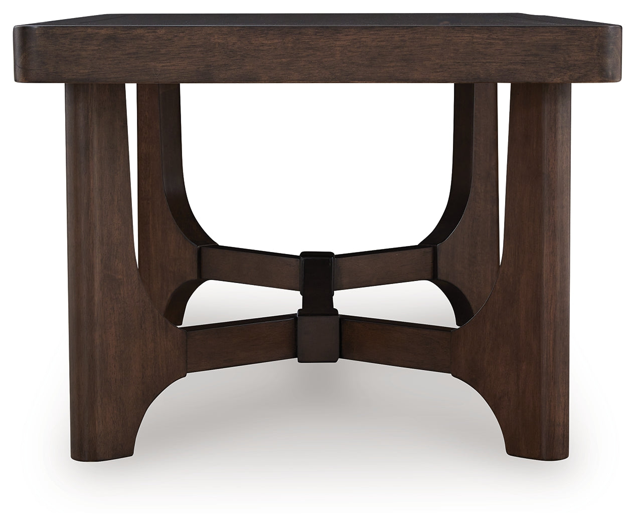 Korestone Dark Brown Rectangular Cocktail Table- Viva Furn