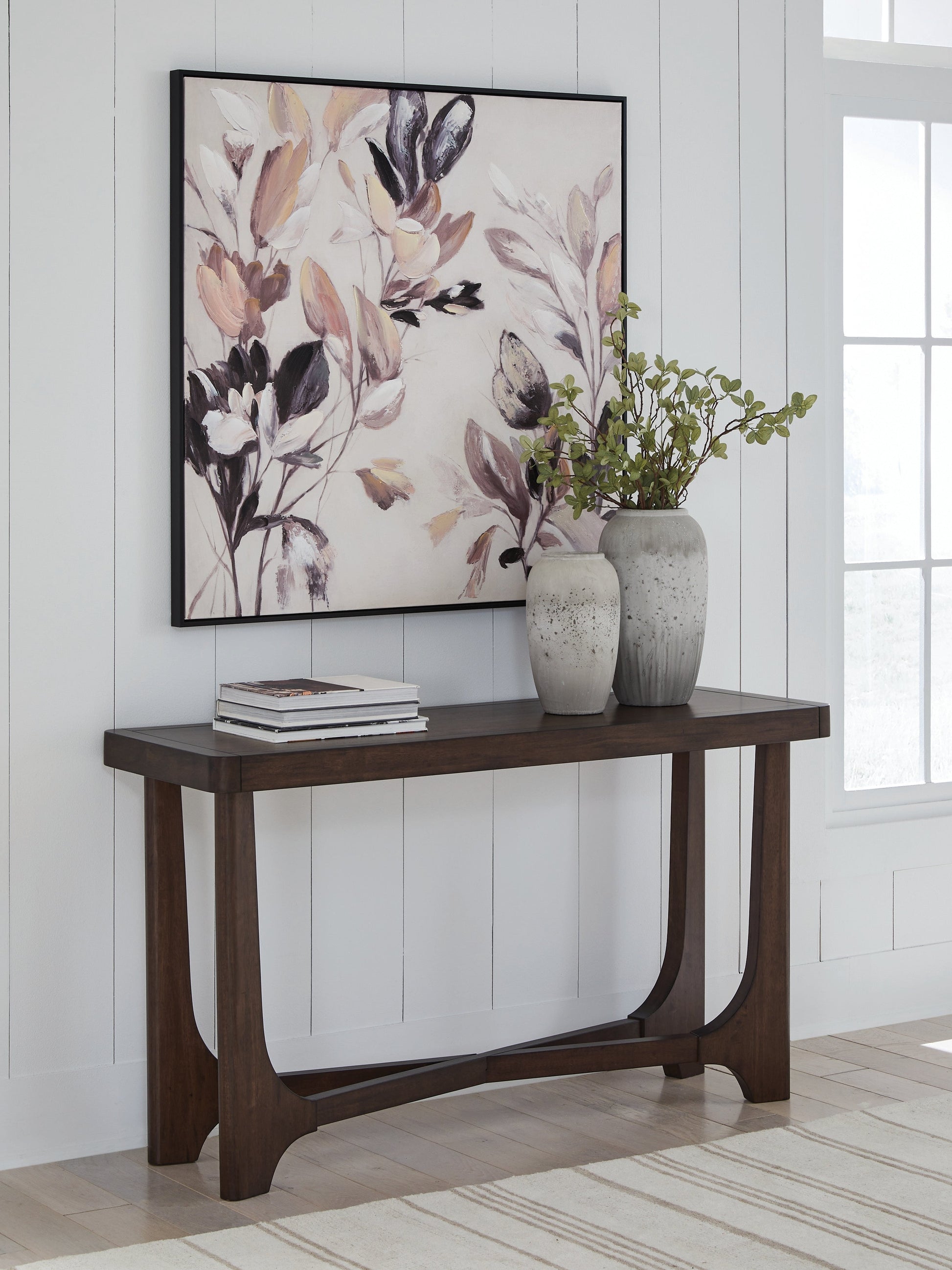 Korestone Dark Brown Sofa Table- Viva Furn