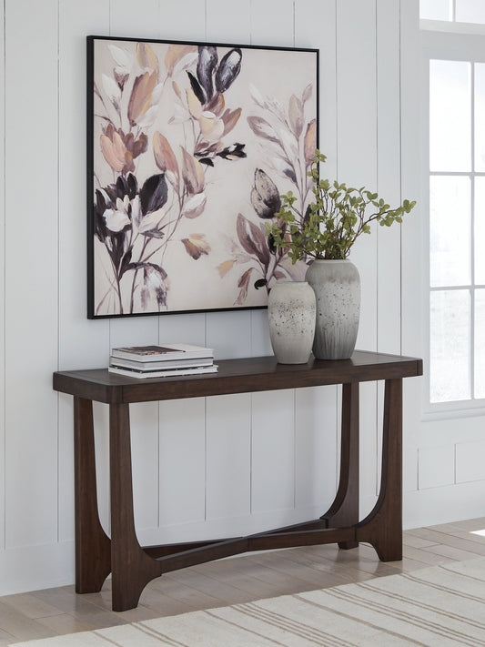 Korestone Dark Brown Sofa Table- Viva Furn