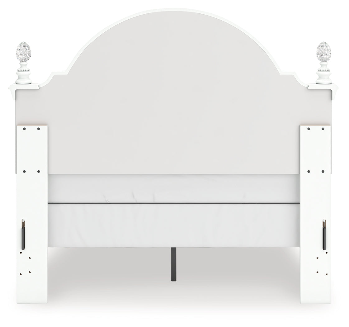 Kozlani White Full Upholstered Panel Bed- Viva Furn
