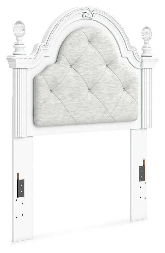 Kozlani White Twin UPH Panel Headboard- Viva Furn