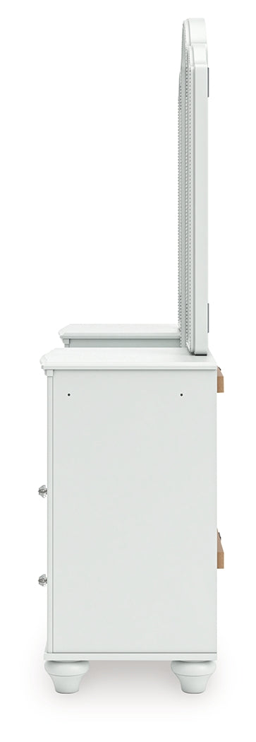 Kozlani White Vanity, Mirror and Stool- Viva Furn