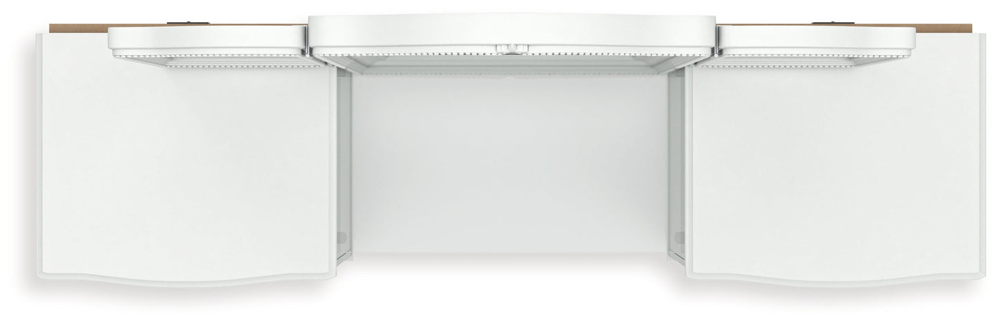 Kozlani White Vanity with Mirror- Viva Furn