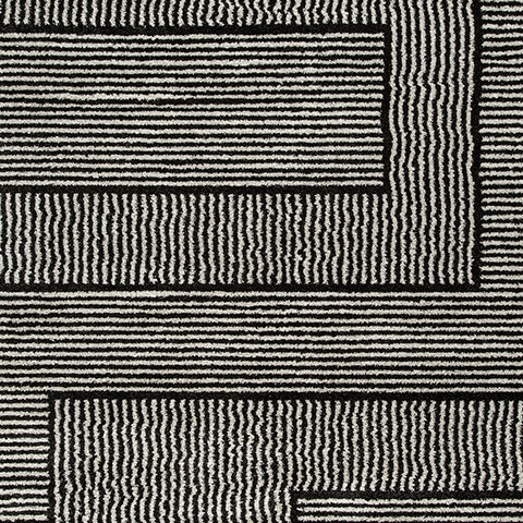 Kurtmen Black/Ivory Large Rug- Viva Furn