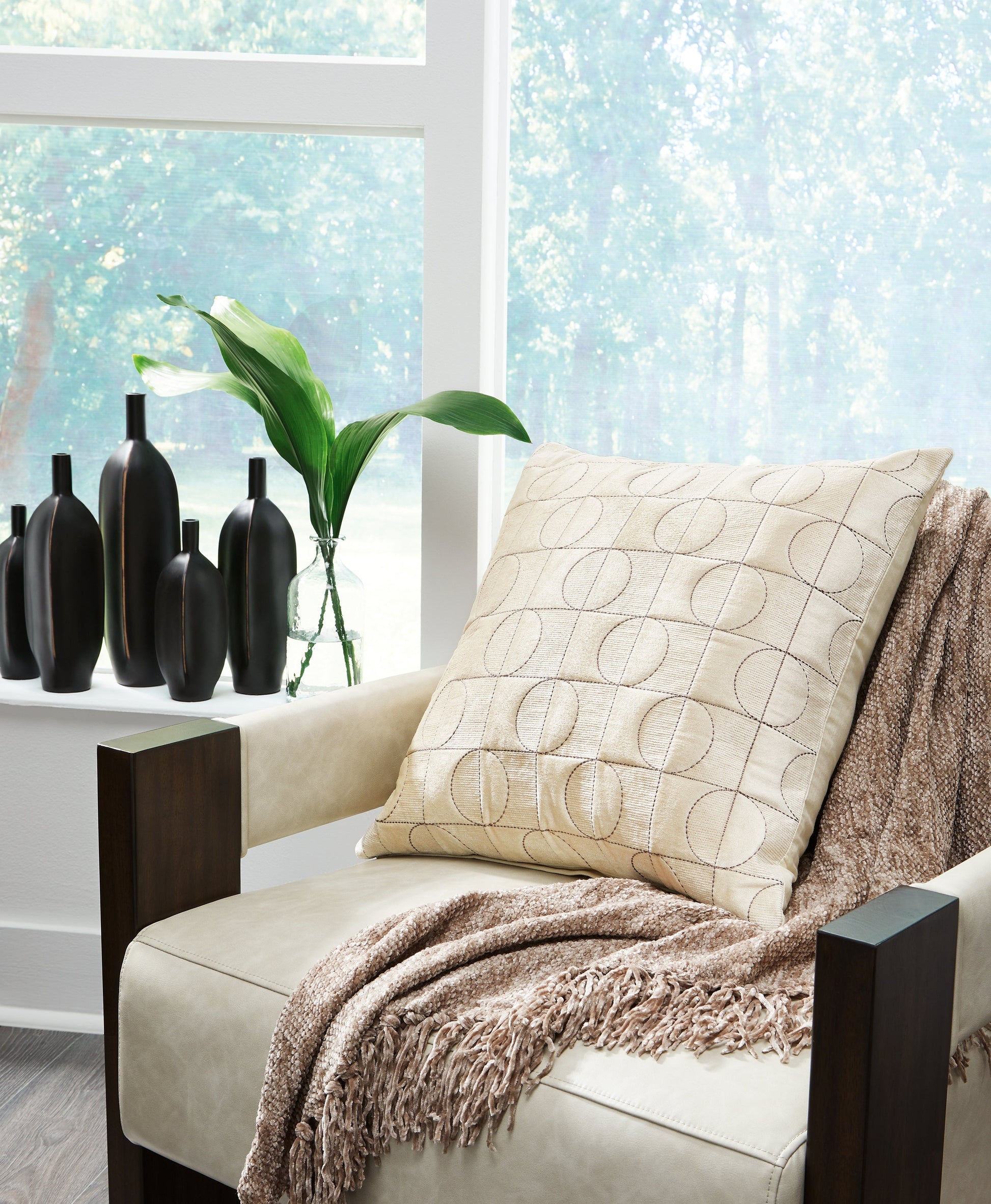 Kydner Beige/Brown Pillow- Viva Furn