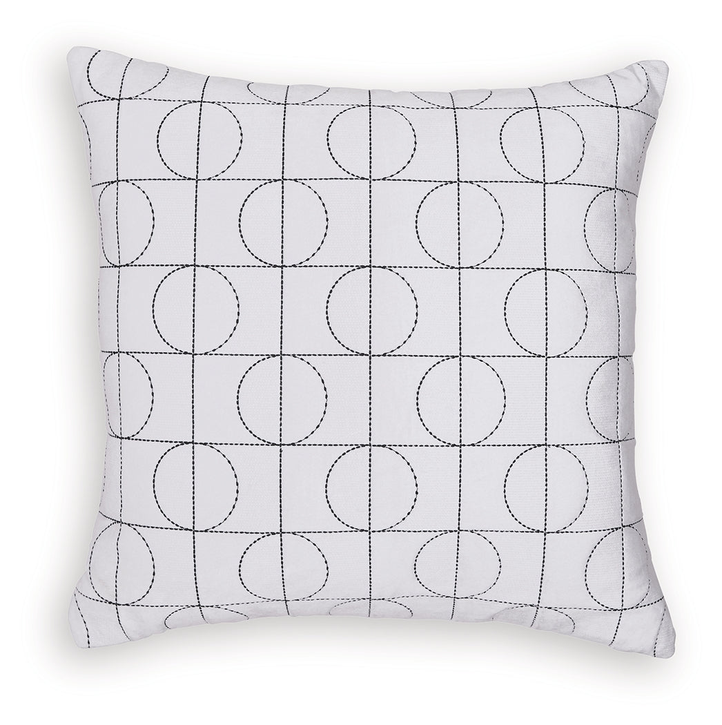 Kydner White/Black Pillow (4/CS)- Viva Furn