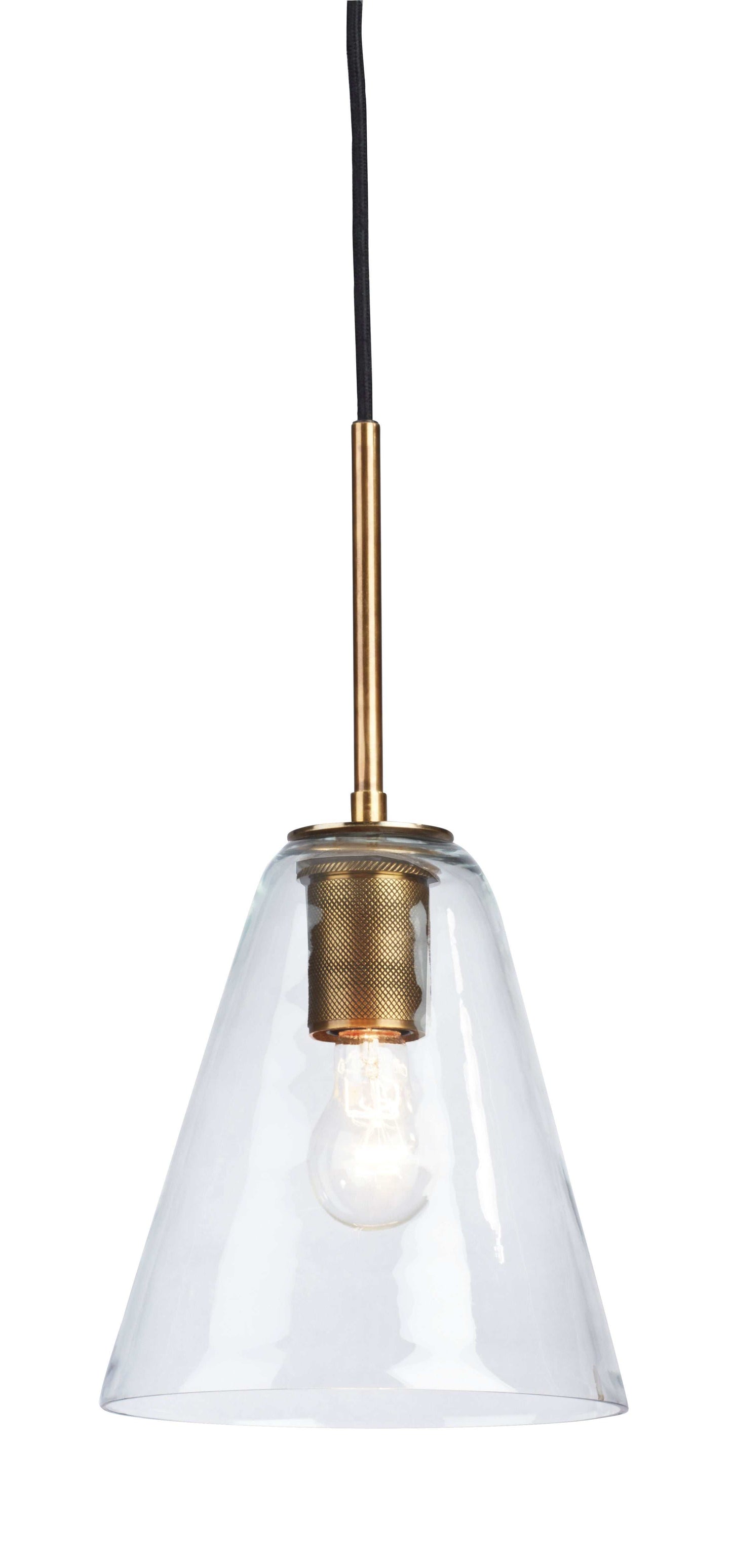 Collbrook Clear & Brass Pendant Light