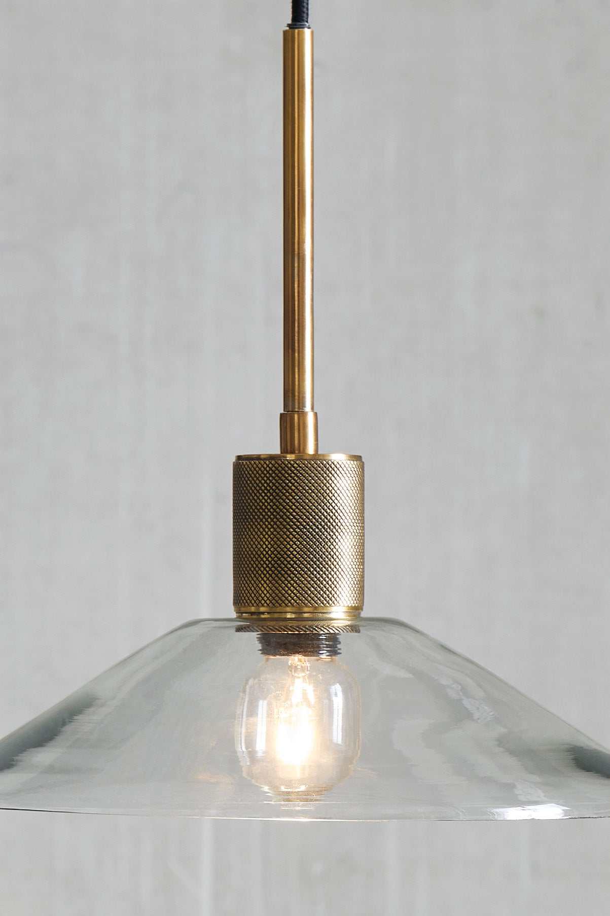 Chaness Clear/Brass Pendant Light