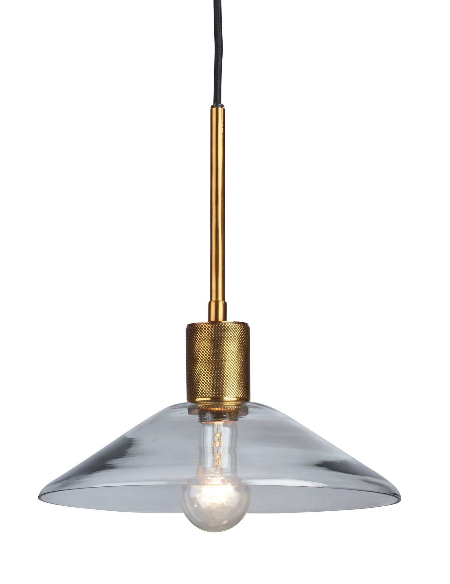 Chaness Clear/Brass Pendant Light