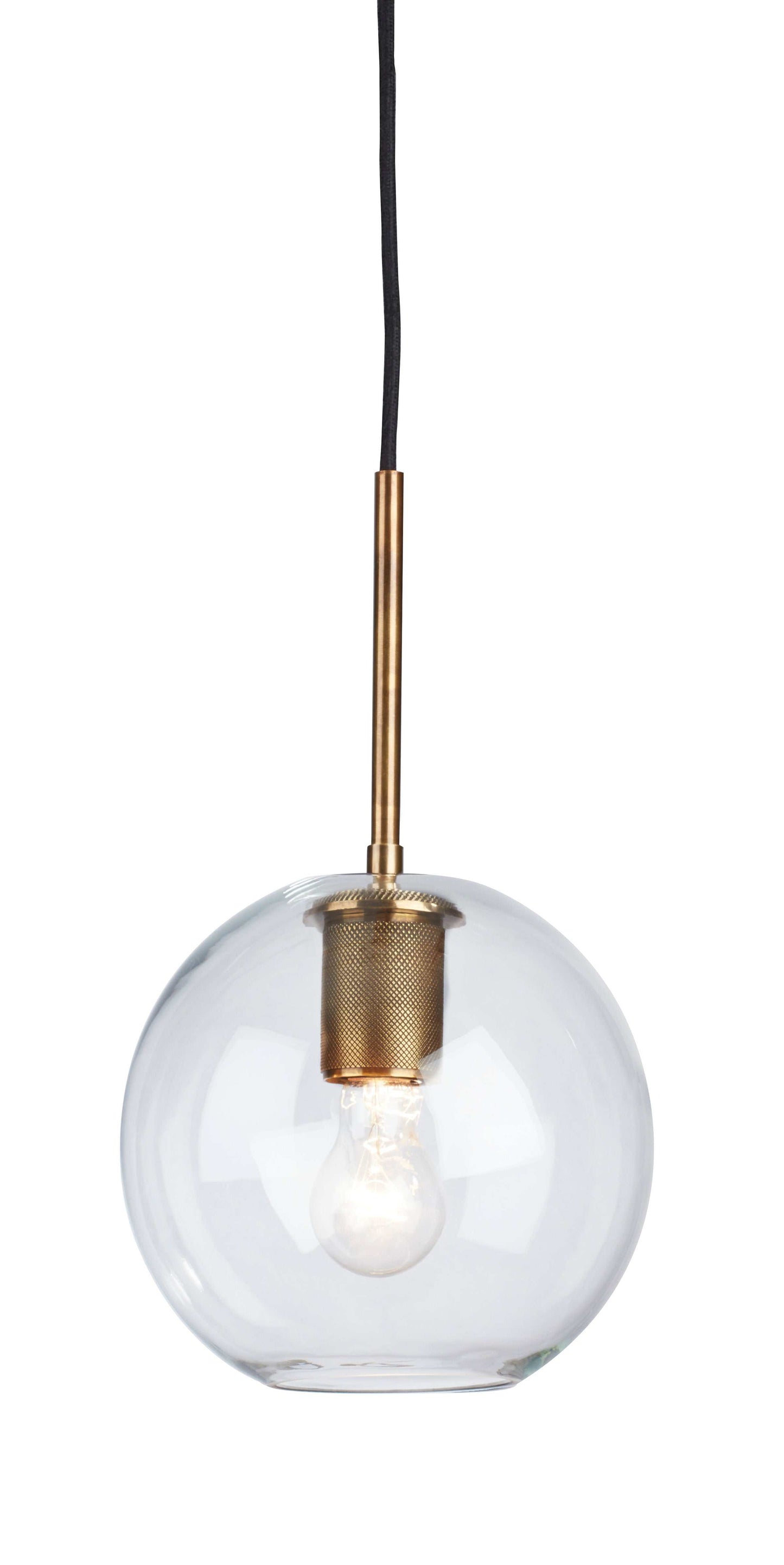 Cordunn Clear/Brass Pendant Light