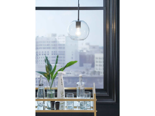 Cordunn Clear/Black Finish Pendant Light