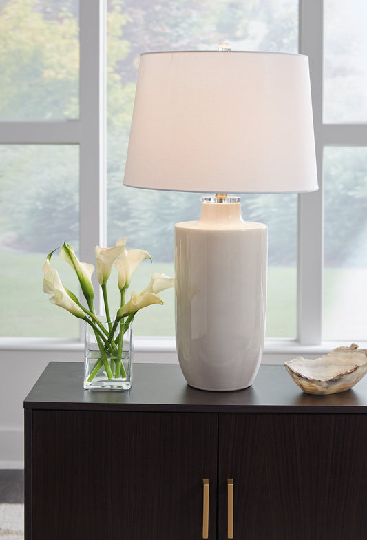 Cylener Off White Table Lamp