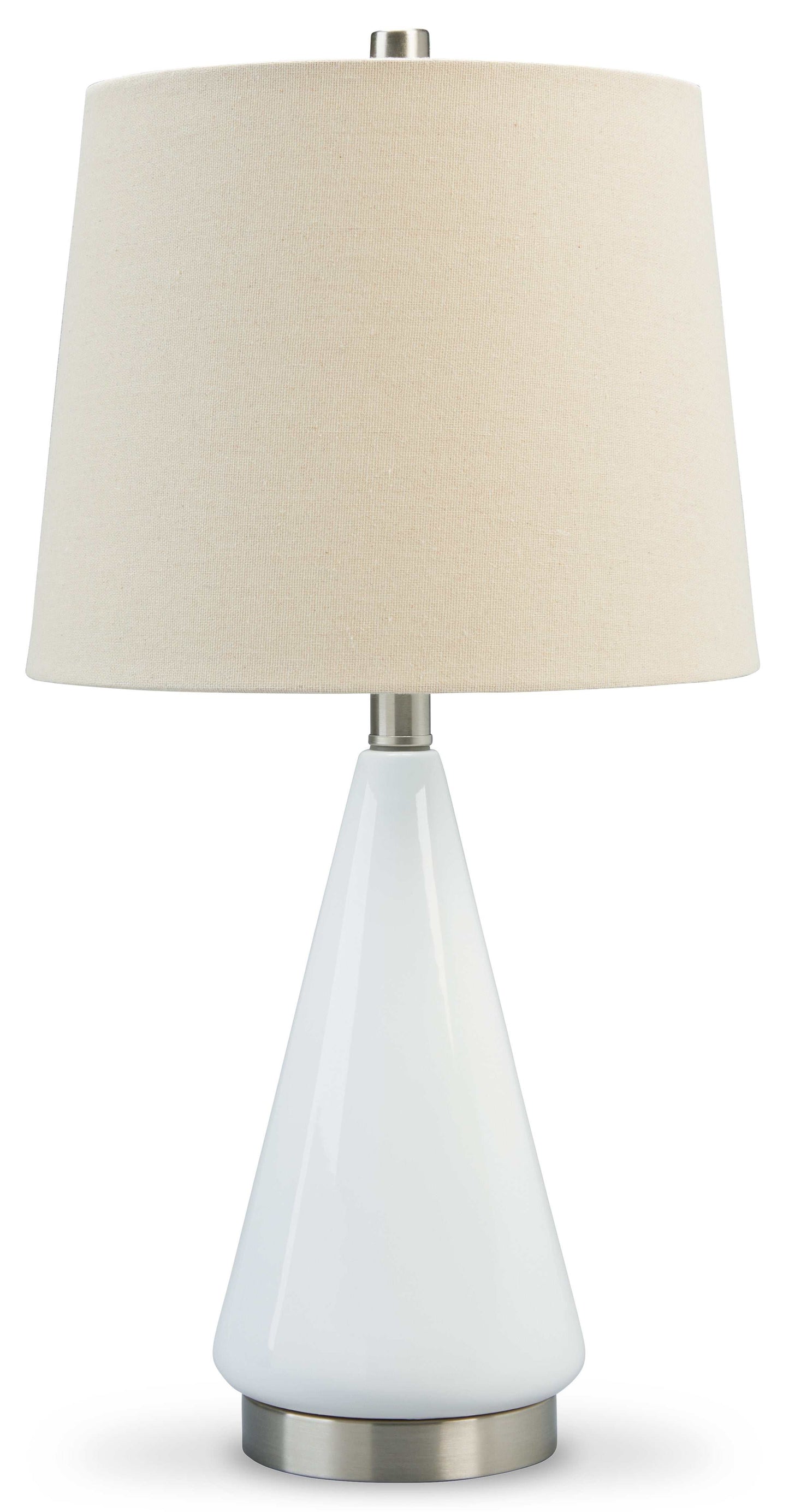 Ackson White & Silver Finish Table Lamp (Set of 2)