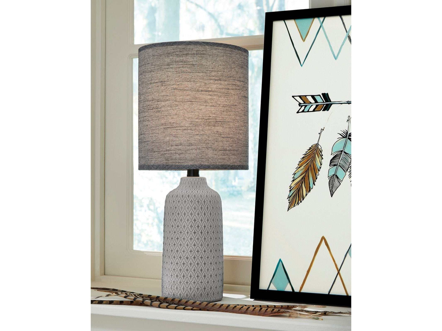 Donnford Charcoal Table Lamp