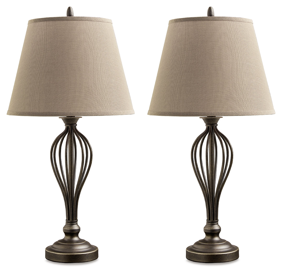 Ornawell Antique Bronze Finish Table Lamp (Set of 2)