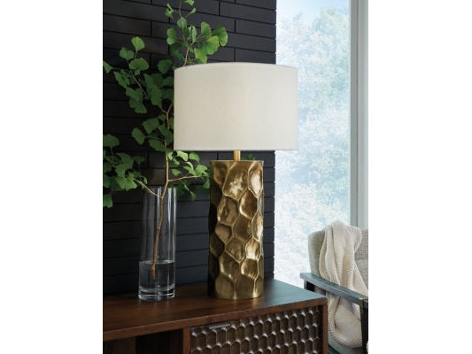 Marshawn Gold Finish Table Lamp - Ornate Home