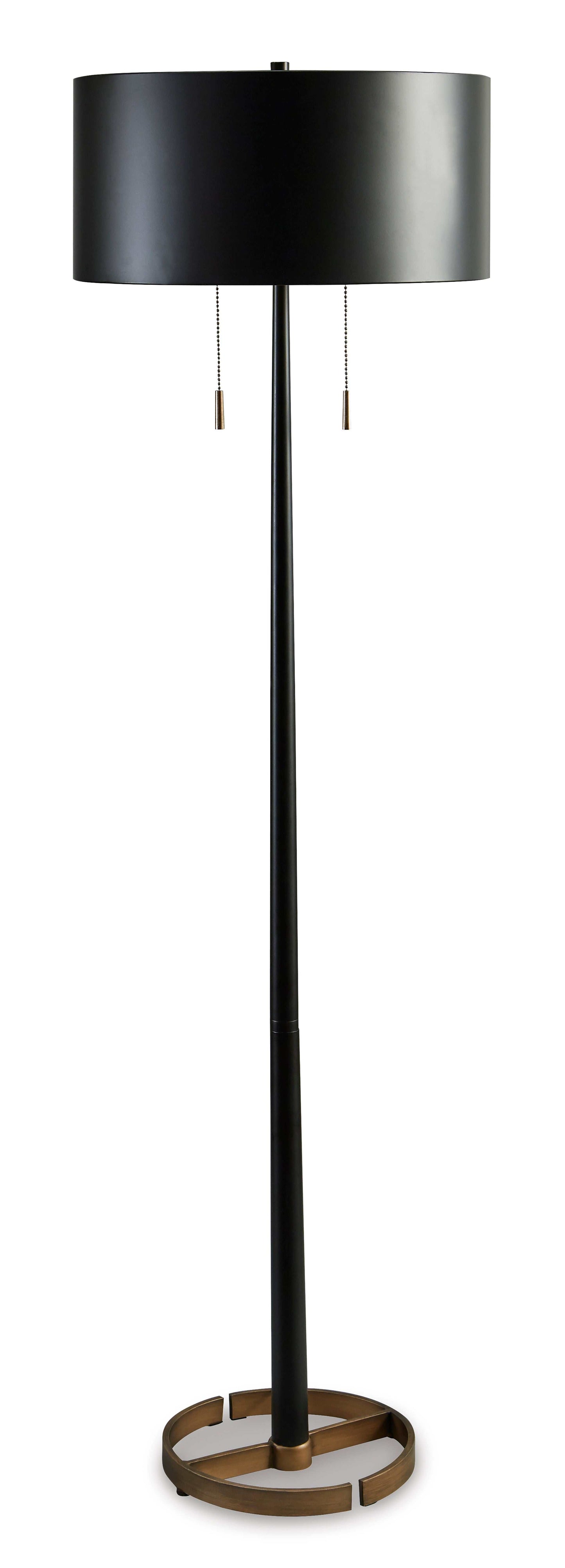 Amadell Black & Gold Finish Floor Lamp