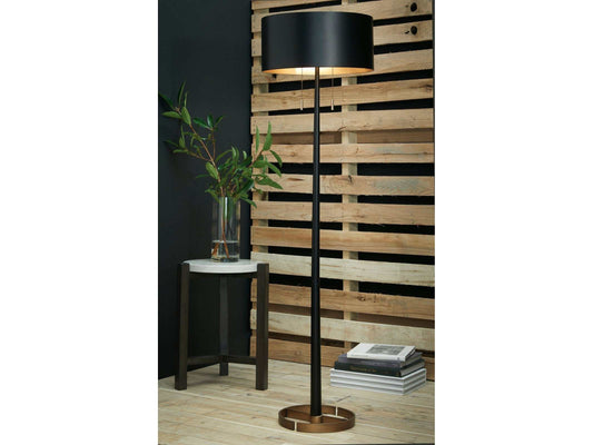 Amadell Black & Gold Finish Floor Lamp