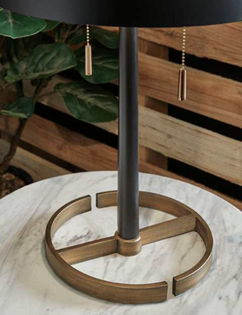 Amadell Black & Gold Finish Table Lamp