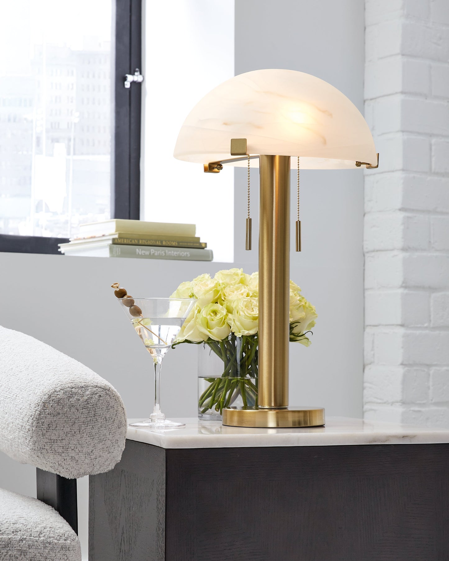 Tobbinsen Brass Finish Table Lamp