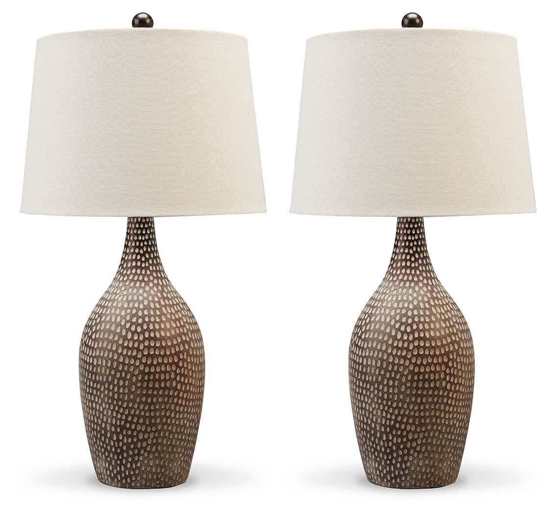 Laelman Brown/Gray Table Lamp (Set of 2)