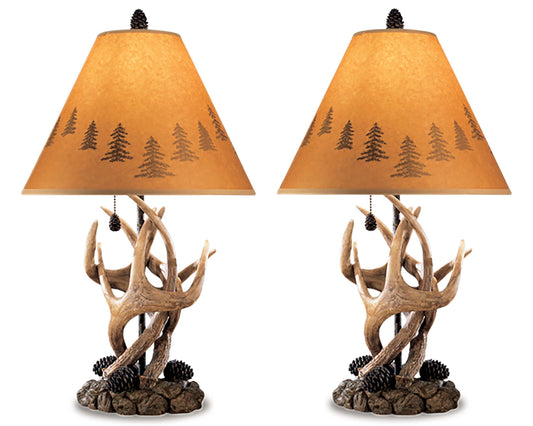 Derek Brown Rustic Table Lamp (Set of 2)