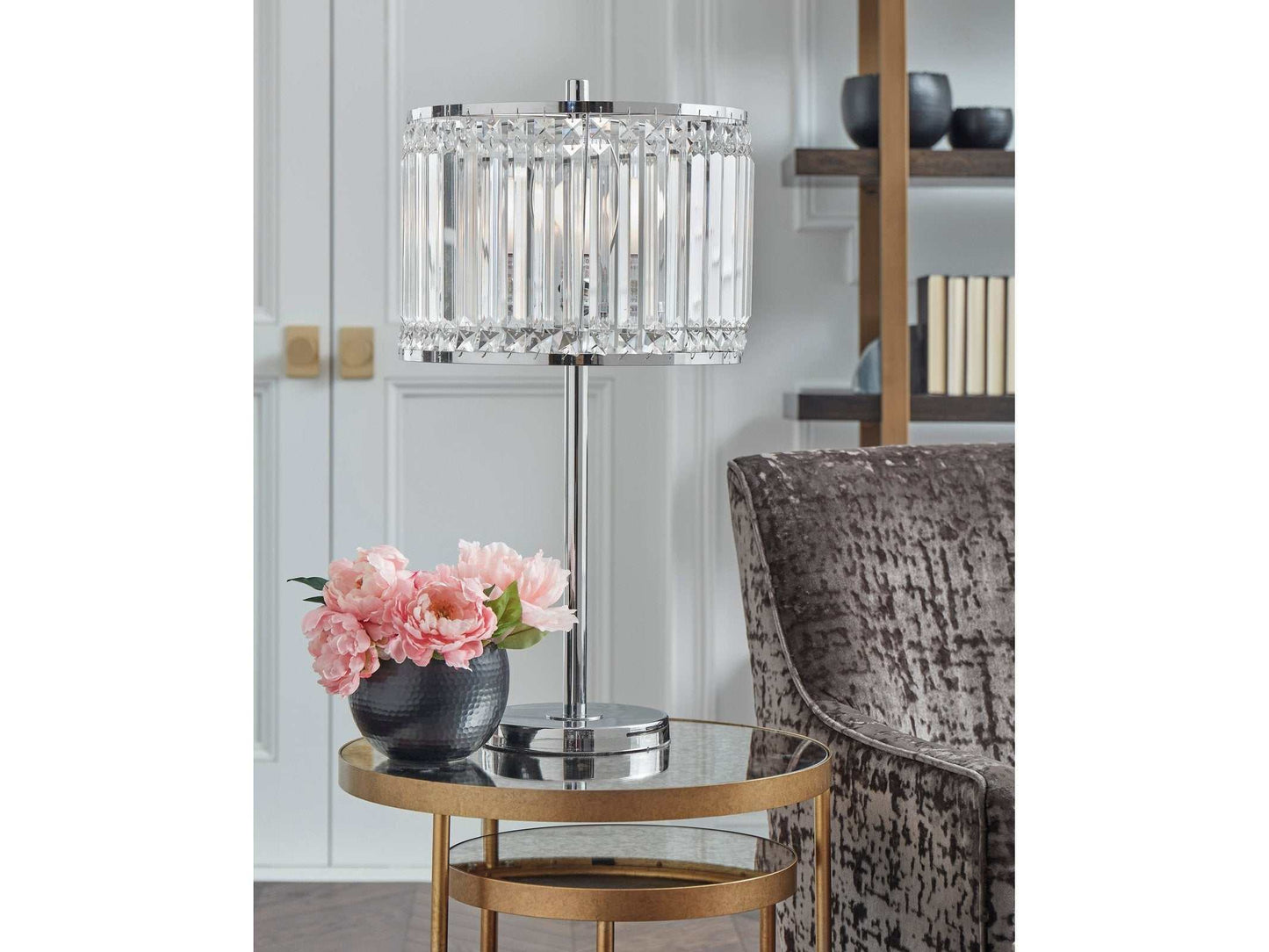 Gracella Chrome Finish Table Lamp