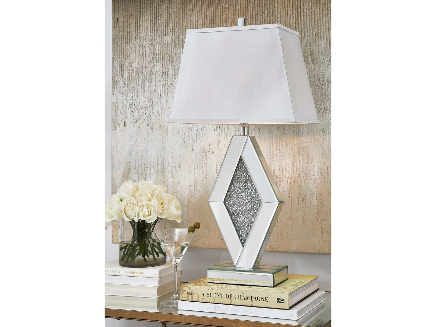 Prunella Silver Finish Table Lamp