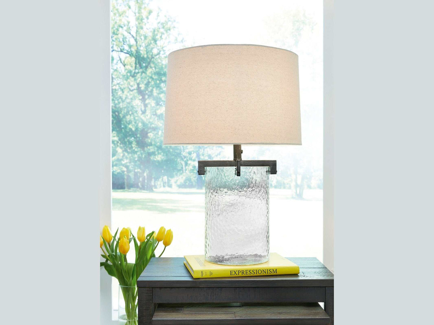 Fentonley Clear & Antique Black Table Lamp