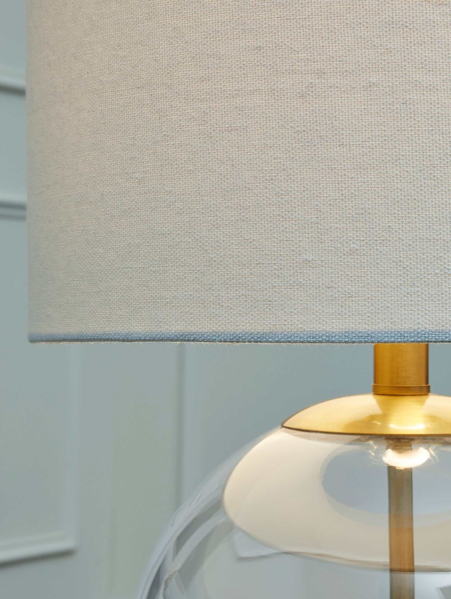 Samder Clear & Brass Finish Table Lamp