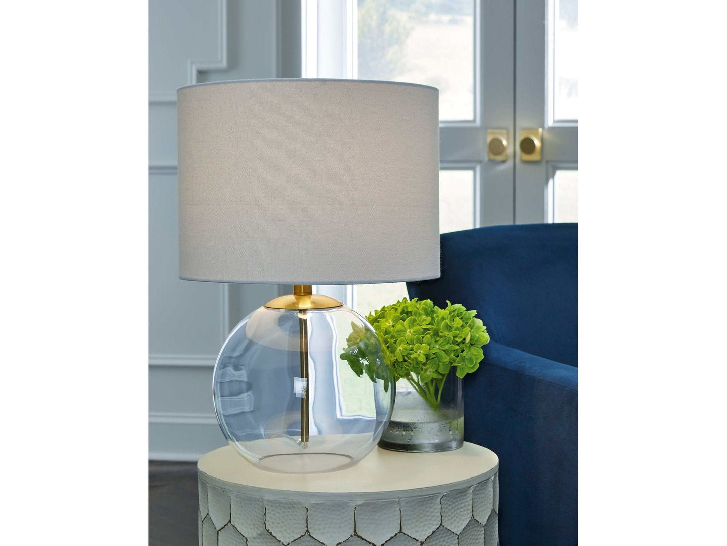 Samder Clear & Brass Finish Table Lamp