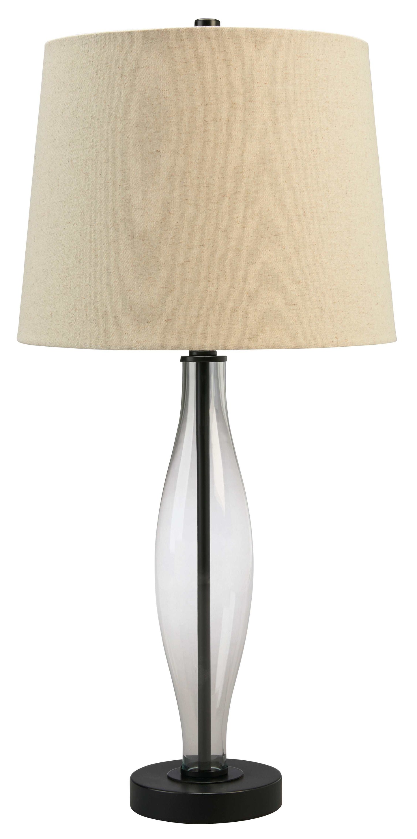 Travisburg Clear & Black Table Lamp (Set of 2)