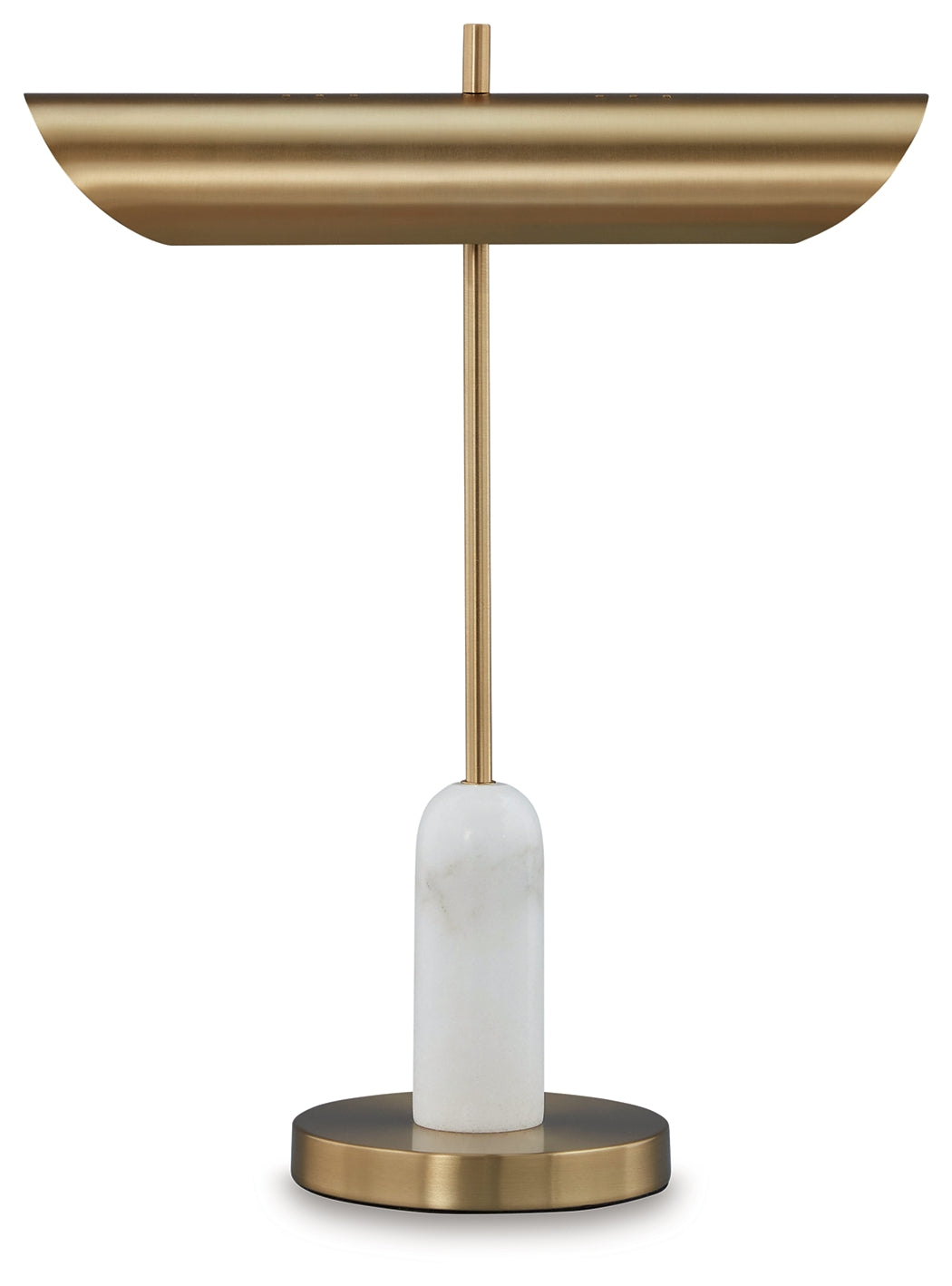 Rowleigh Gold Finish/White Desk Lamp